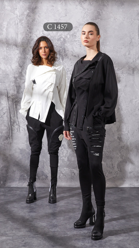 H-4 1457 Women Woven Shirt H-4