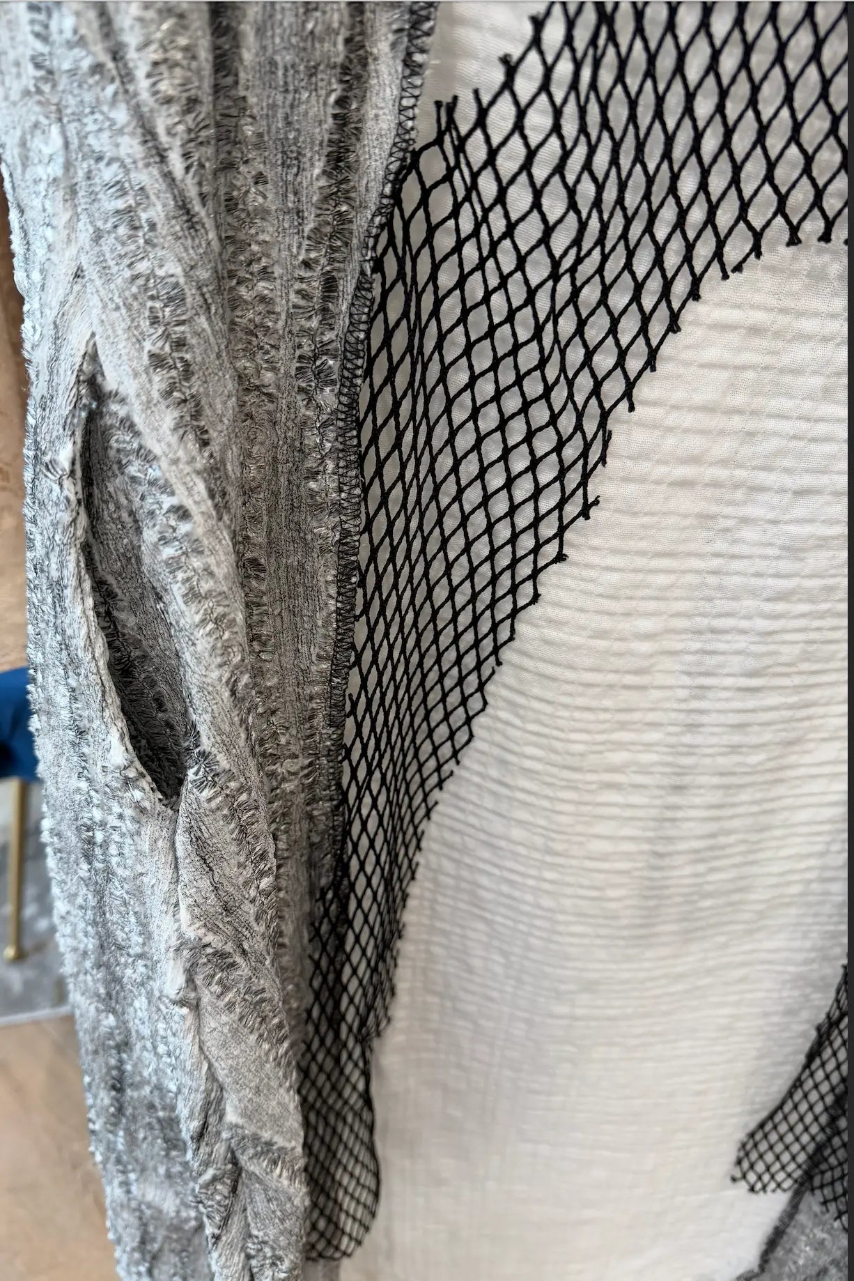 H-4 Artistic Mesh Panel Dress 4525 H-4