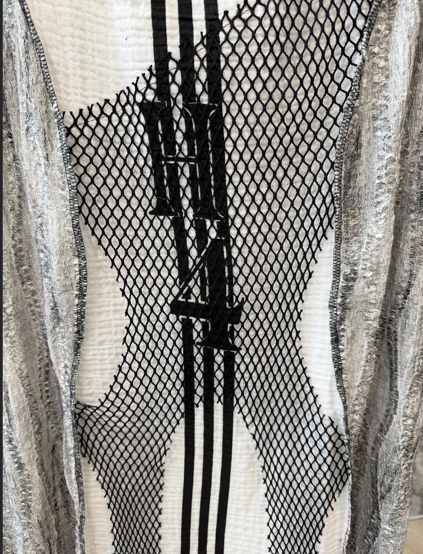 H-4 Artistic Mesh Panel Dress 4525 H-4