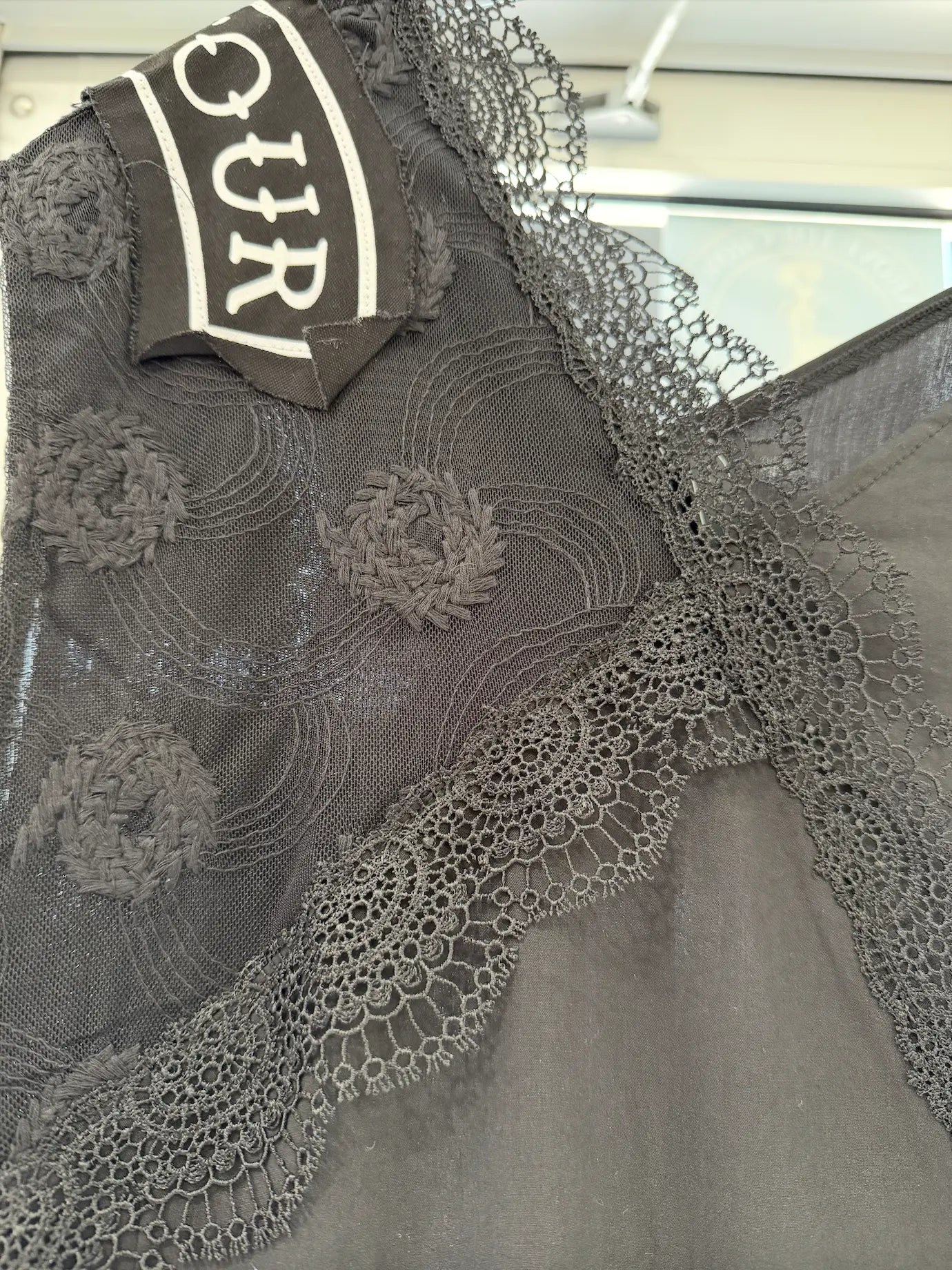 H-4 Asymmetrical Lace and Mesh Dress 4537 H-4