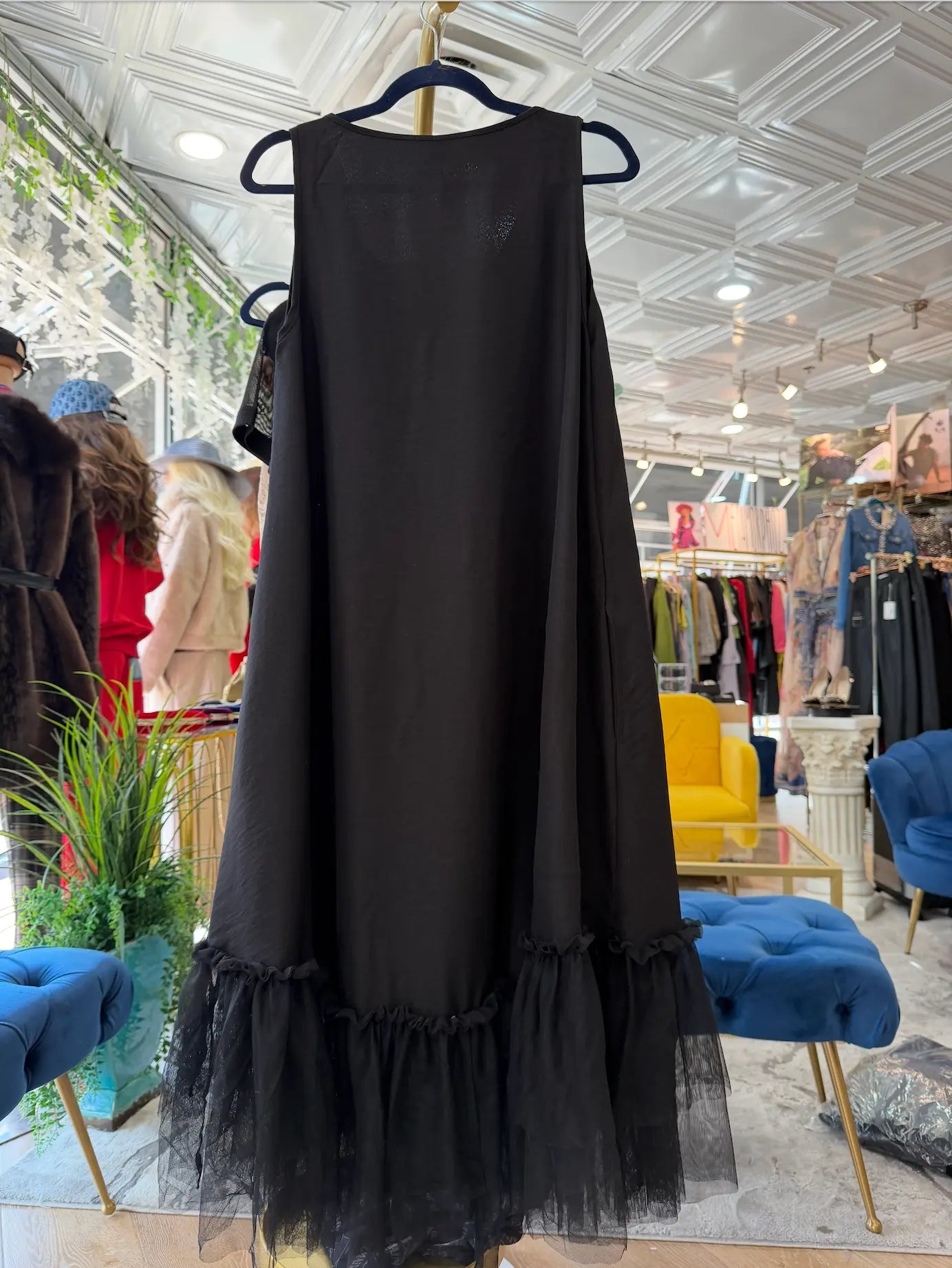 H-4 Beaded Tulle Hem Dress 4512 H-4