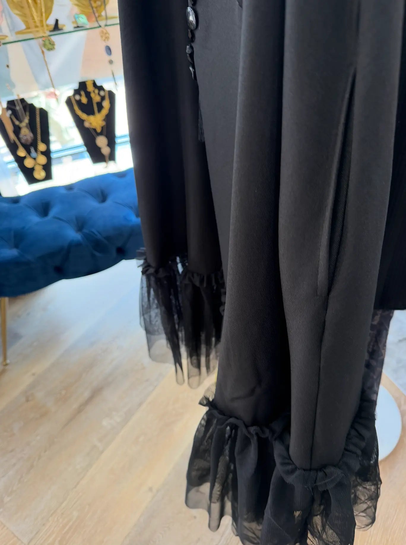 H-4 Beaded Tulle Hem Dress 4512 H-4