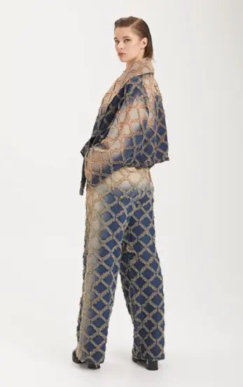 H-4 Caviar Design Pants Suit 4016/4017 H-4