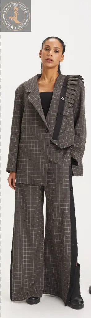 H-4 Grey Checkered Jacket 4000 H-4