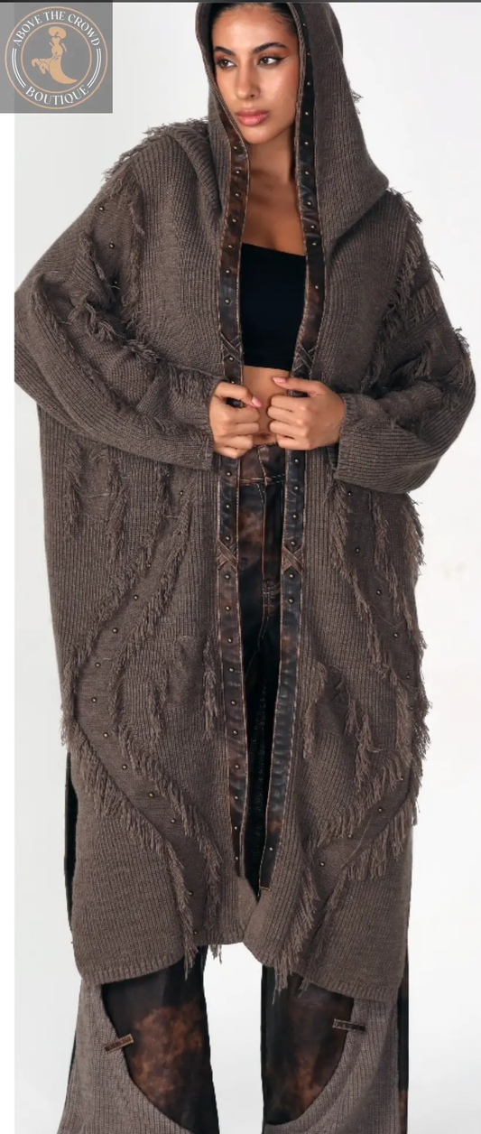 H-4 Long Oversized Cardigan 4704 H-4