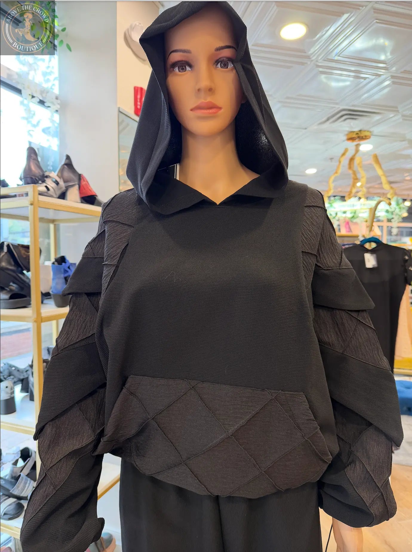 H-4 Quilted Hooded Sweatshirt 4716 - Above The Crowd Boutique