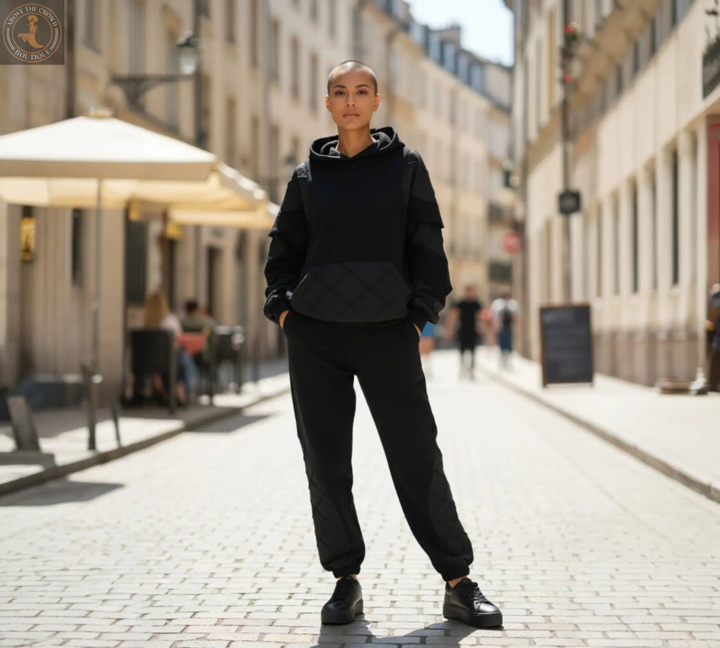 H-4 Quilted Hooded Sweatshirt 4716 - Above The Crowd Boutique