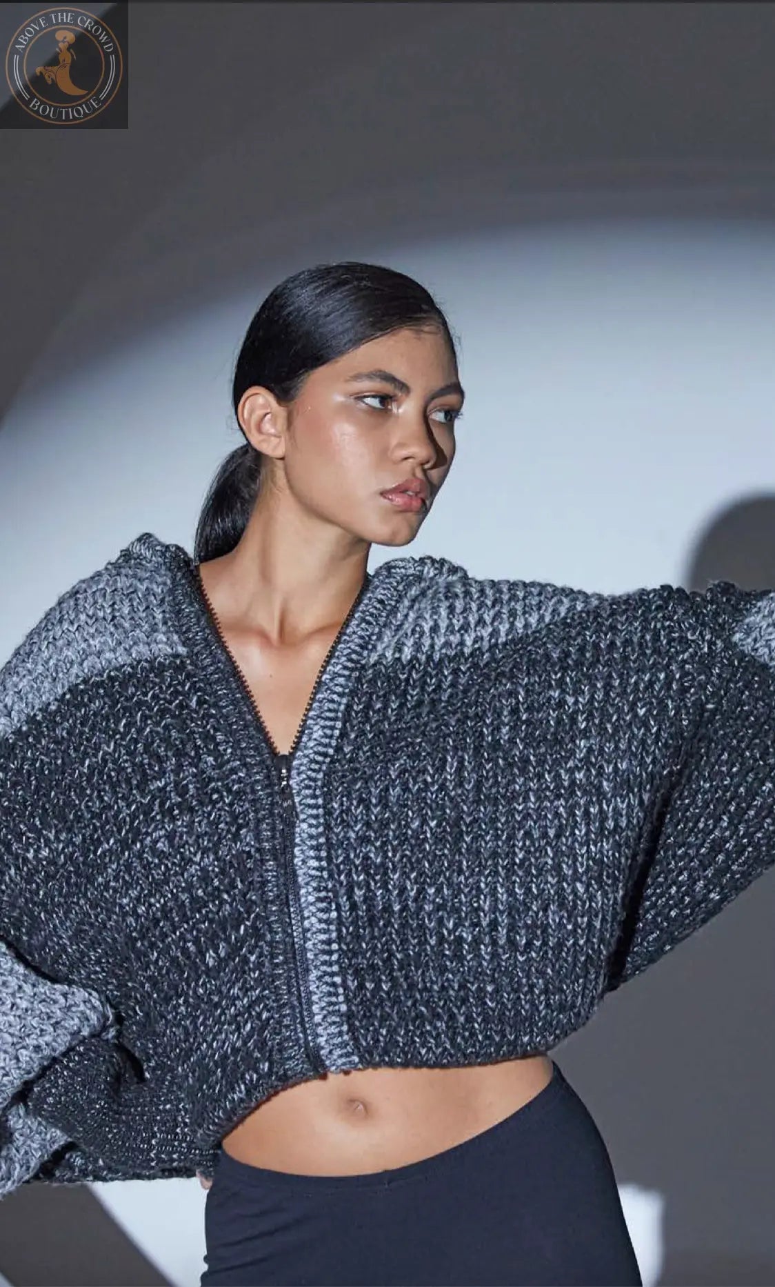 H-4 Short Zipped Cardigan 2285 H-4