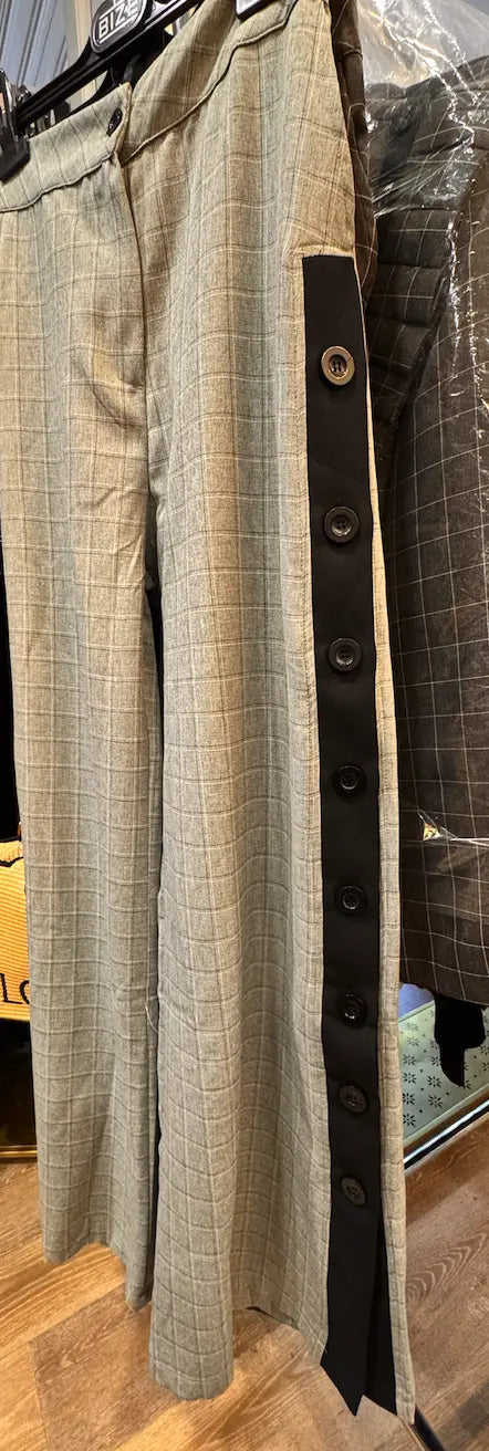 H-4 Wide Checkered Pants 4001 H-4