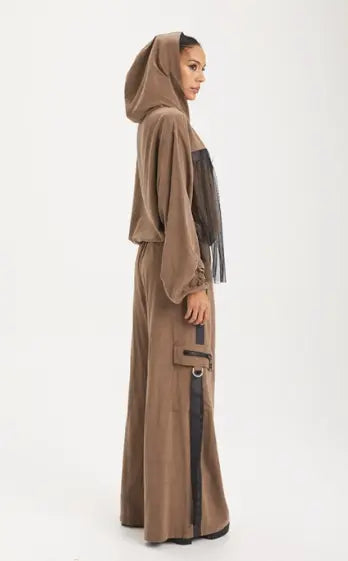 H-4 Women Hooded Oversized Top 3055 H-4