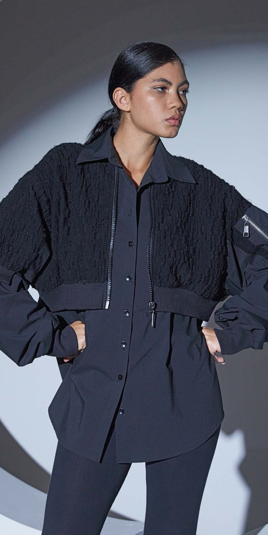 H-4 Women Woven Long Sleeve Shirt 2227 H-4