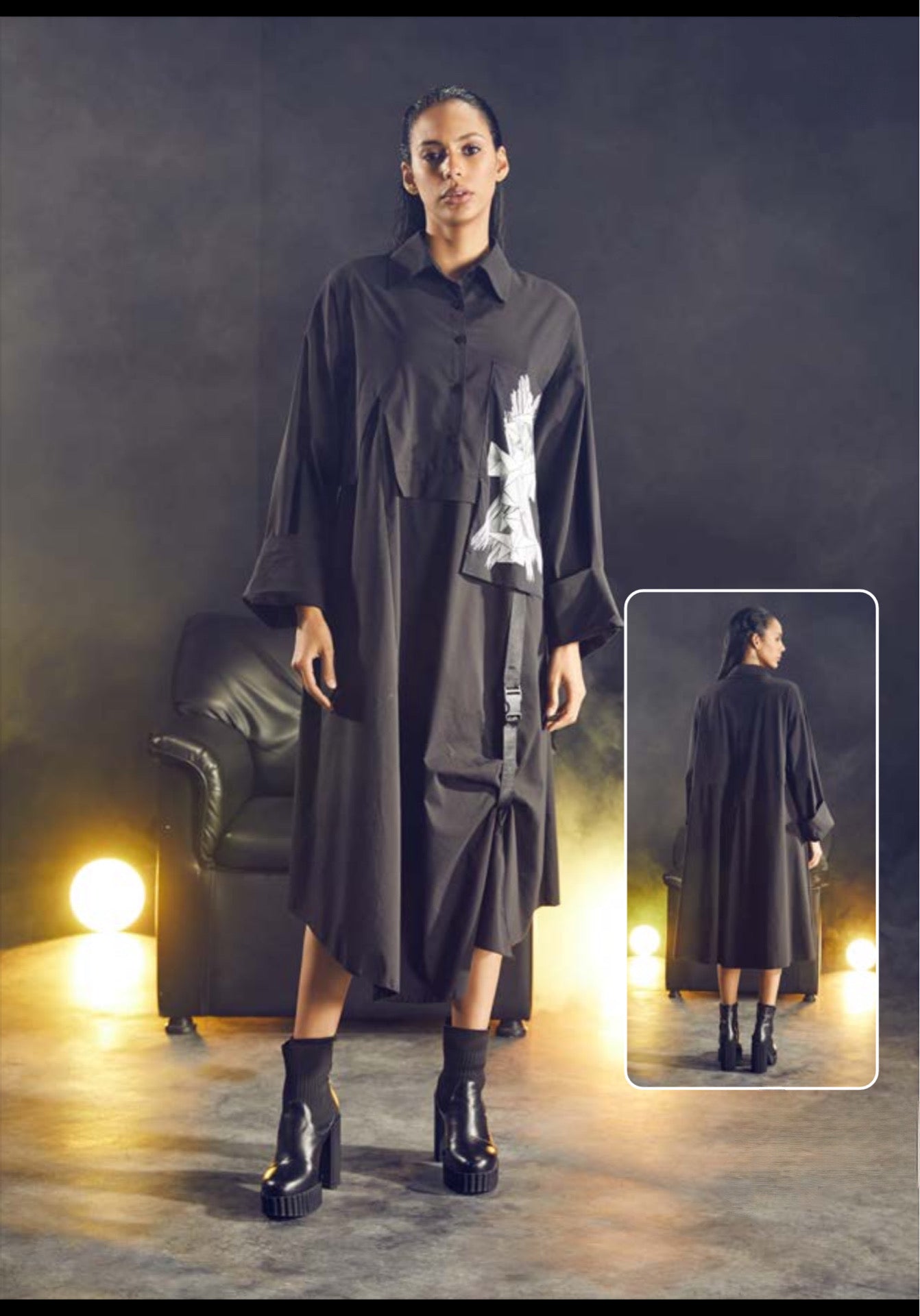 H-4 Women’s Graphic Print Dress 1862 H-4