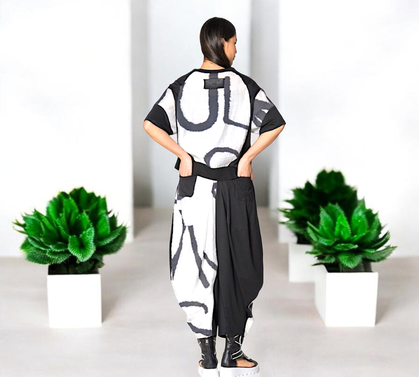 Avant-Garde Distressed Layered Pants Set - Above the Crowd Boutique