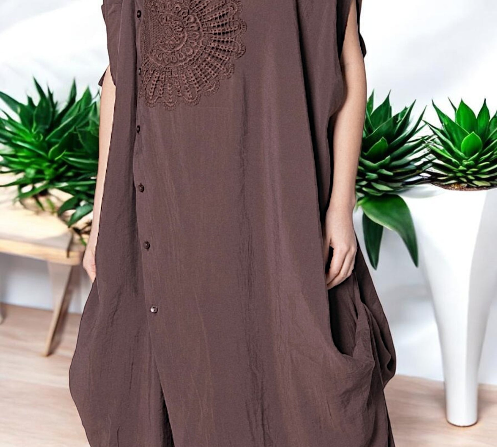 Oversized Cocoon Shirt Dress - Above the Crowd Boutique