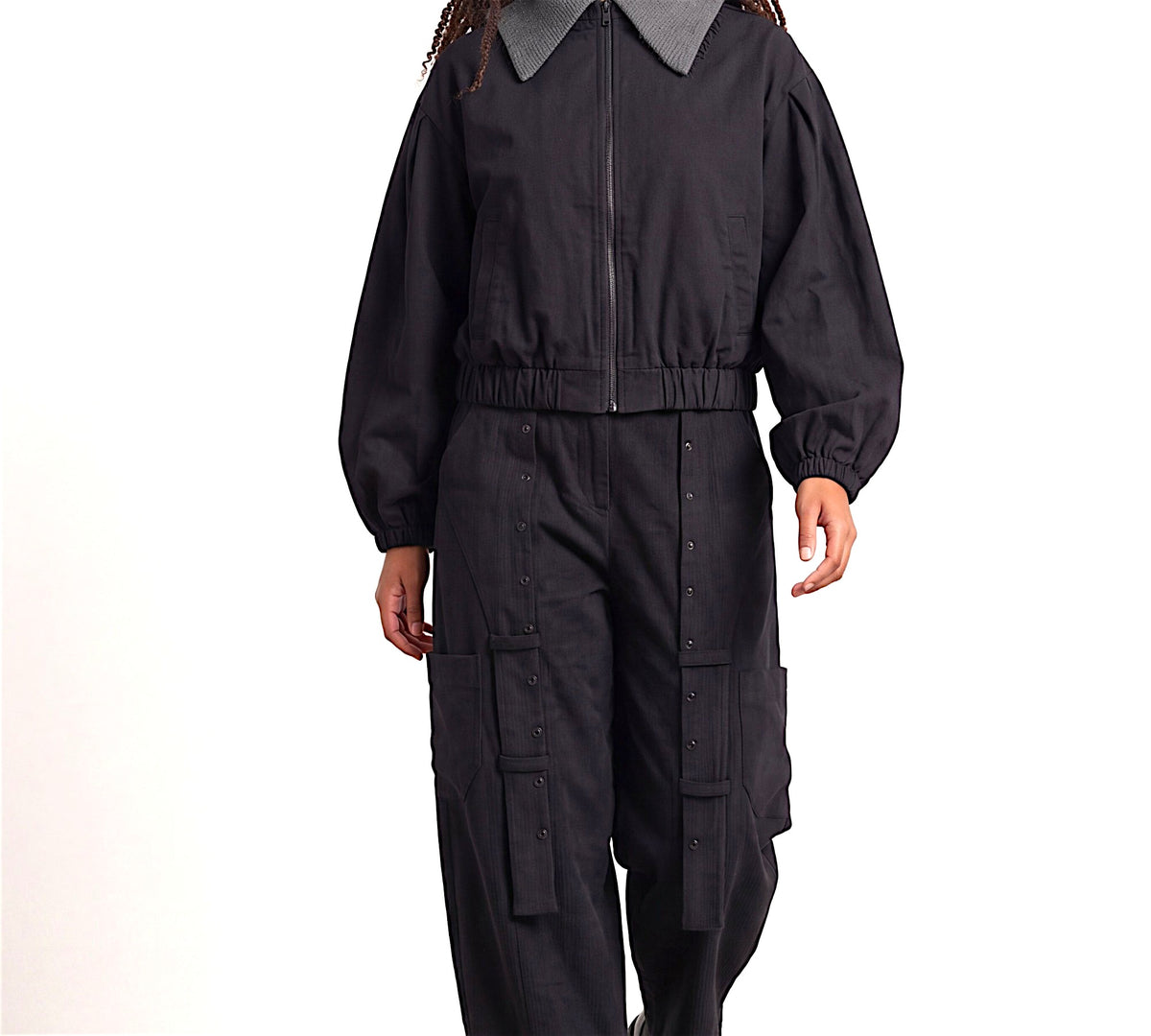 Utility Cargo Pants with Rivet And Strap Detail - Above the Crowd Boutique