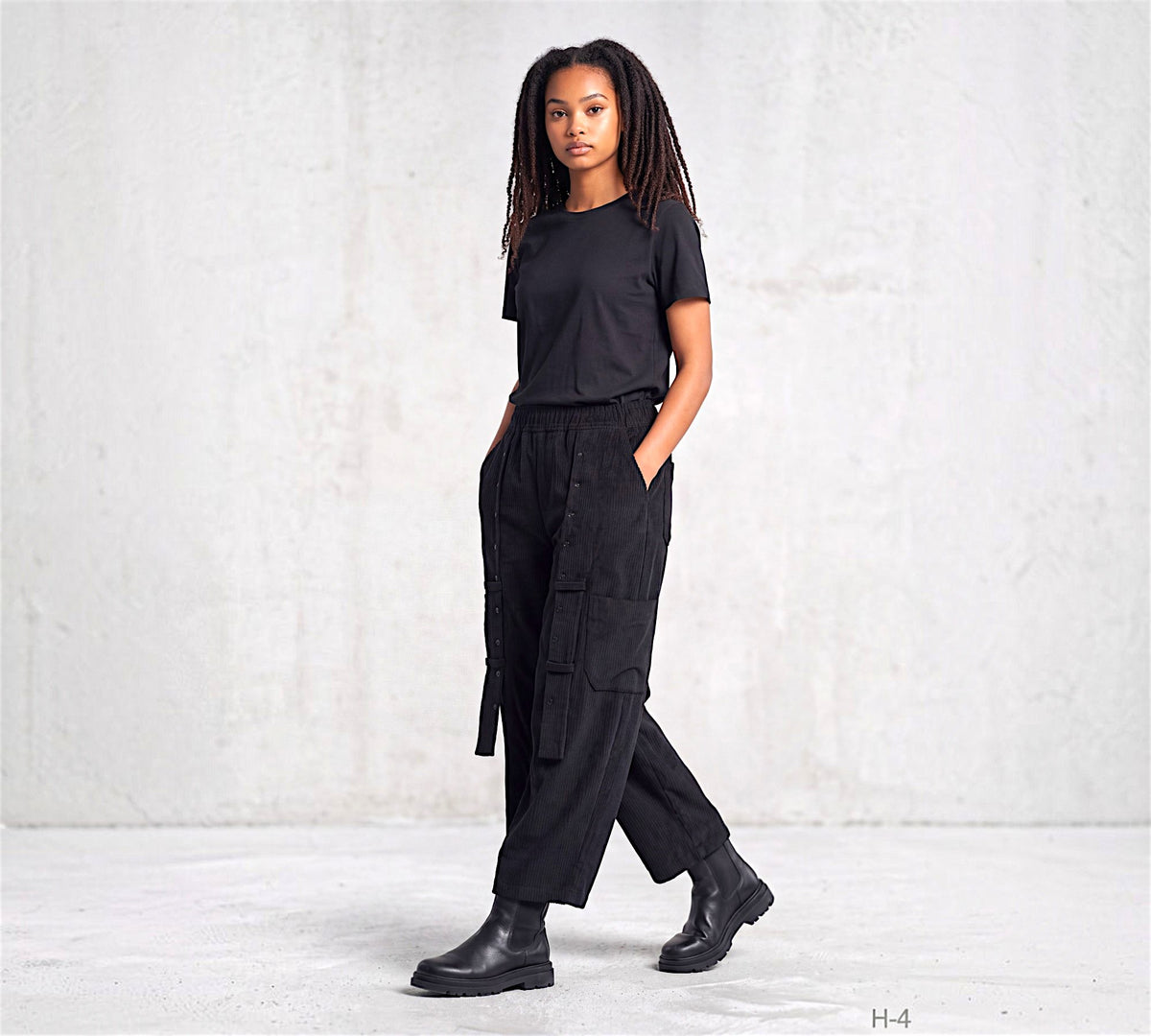 Utility Cargo Pants with Rivet And Strap Detail - Above the Crowd Boutique