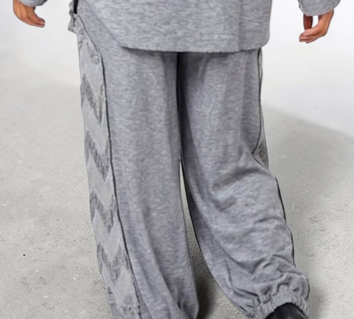 Fringe And Stud Detail Relaxed Jogger Sweatpants - Above the Crowd Boutique