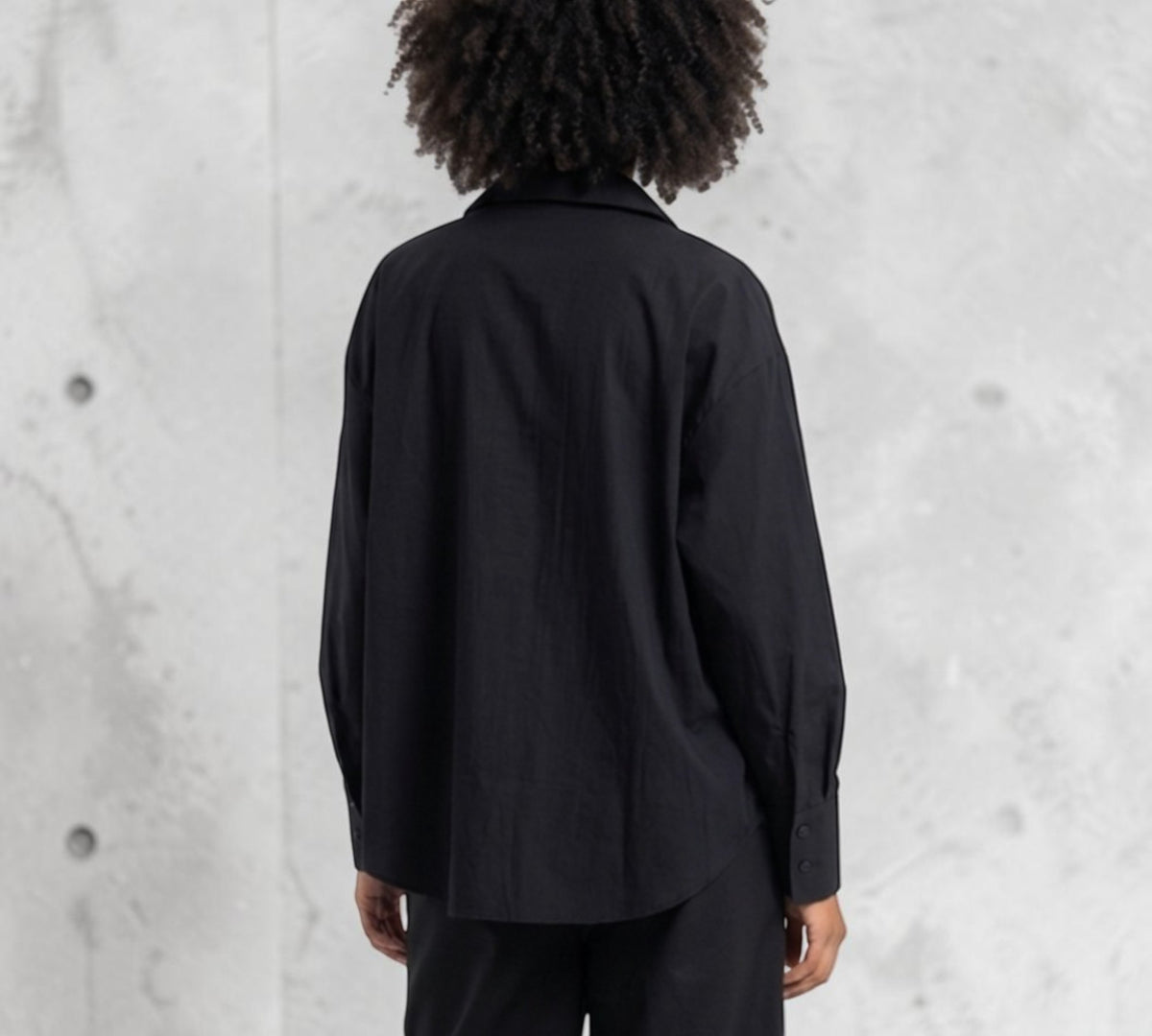 Black Harness-Detail Button-Down Shirt - Above the Crowd Boutique