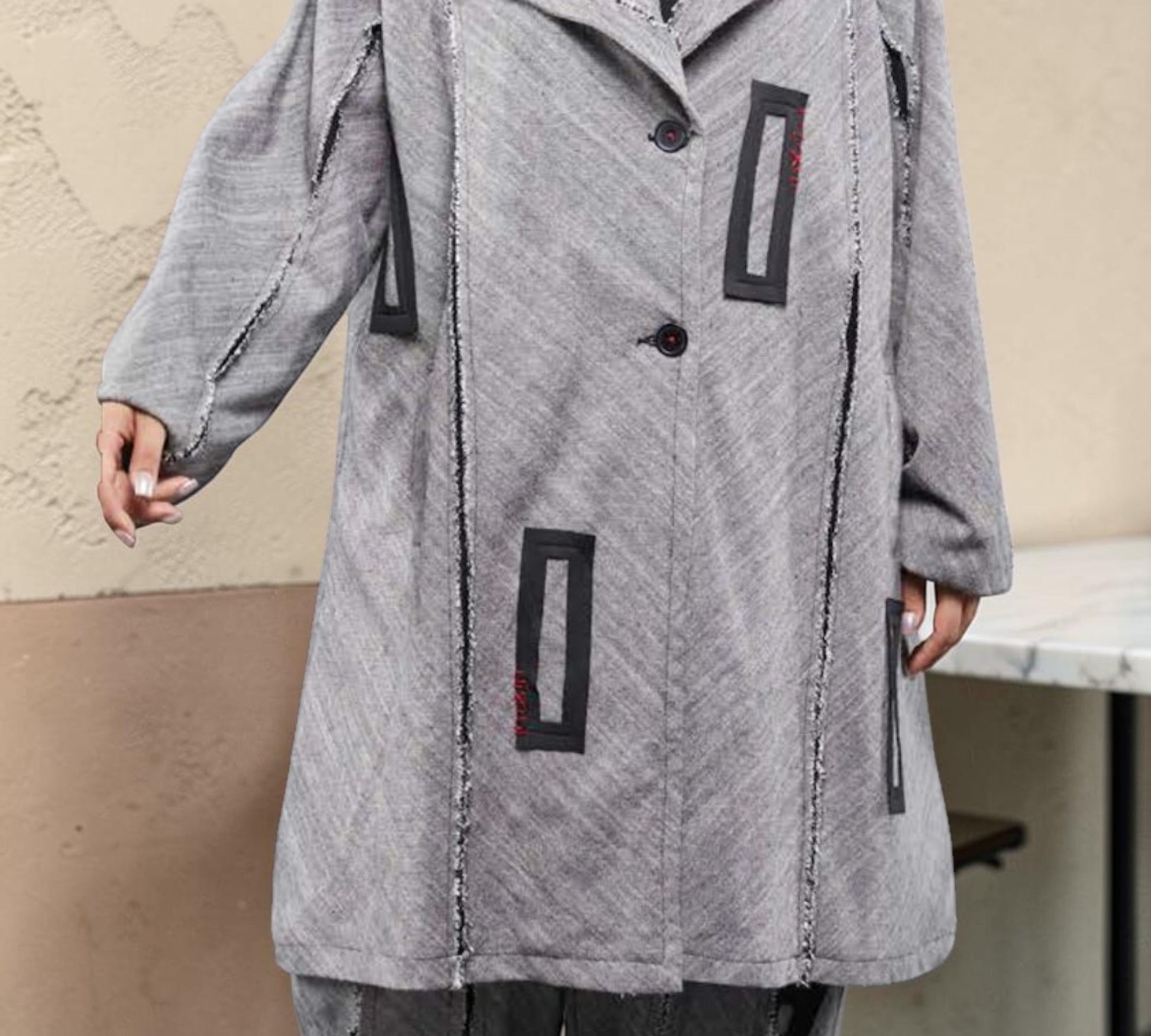 Plus Size Oversized Deconstructed Trench Coat - Above the Crowd Boutique
