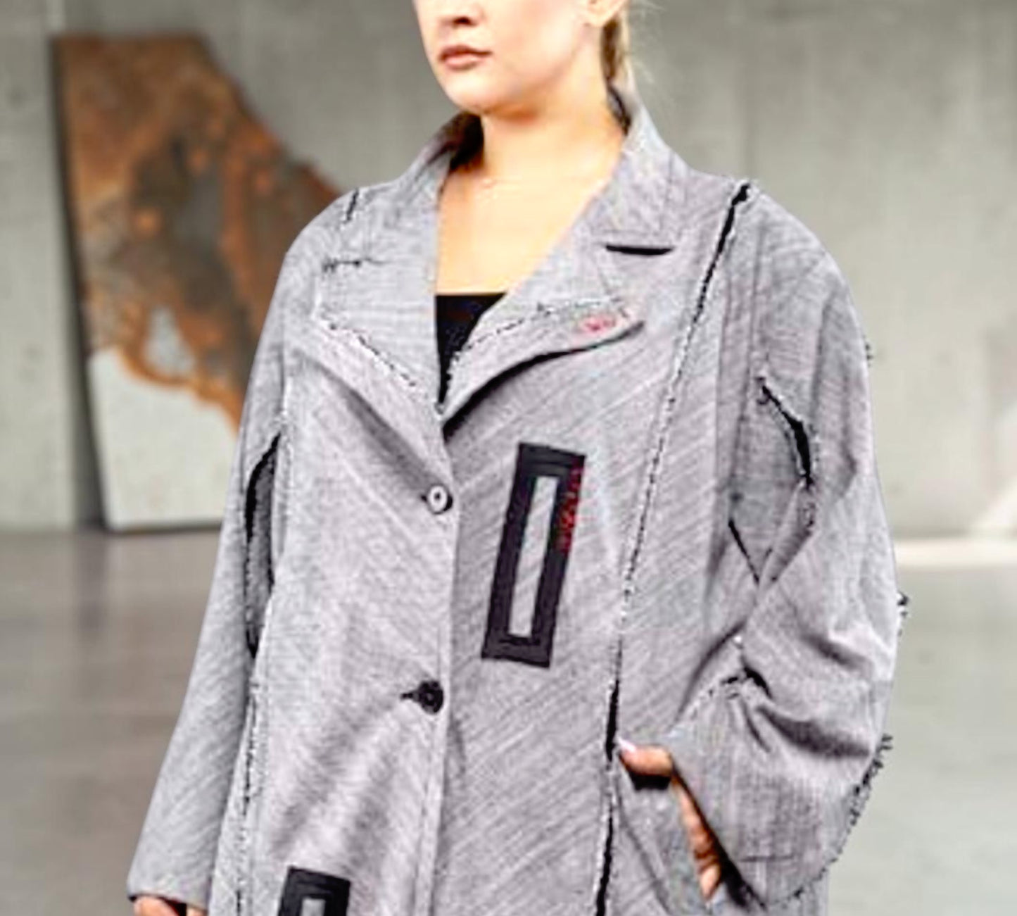 Plus Size Oversized Deconstructed Trench Coat - Above the Crowd Boutique