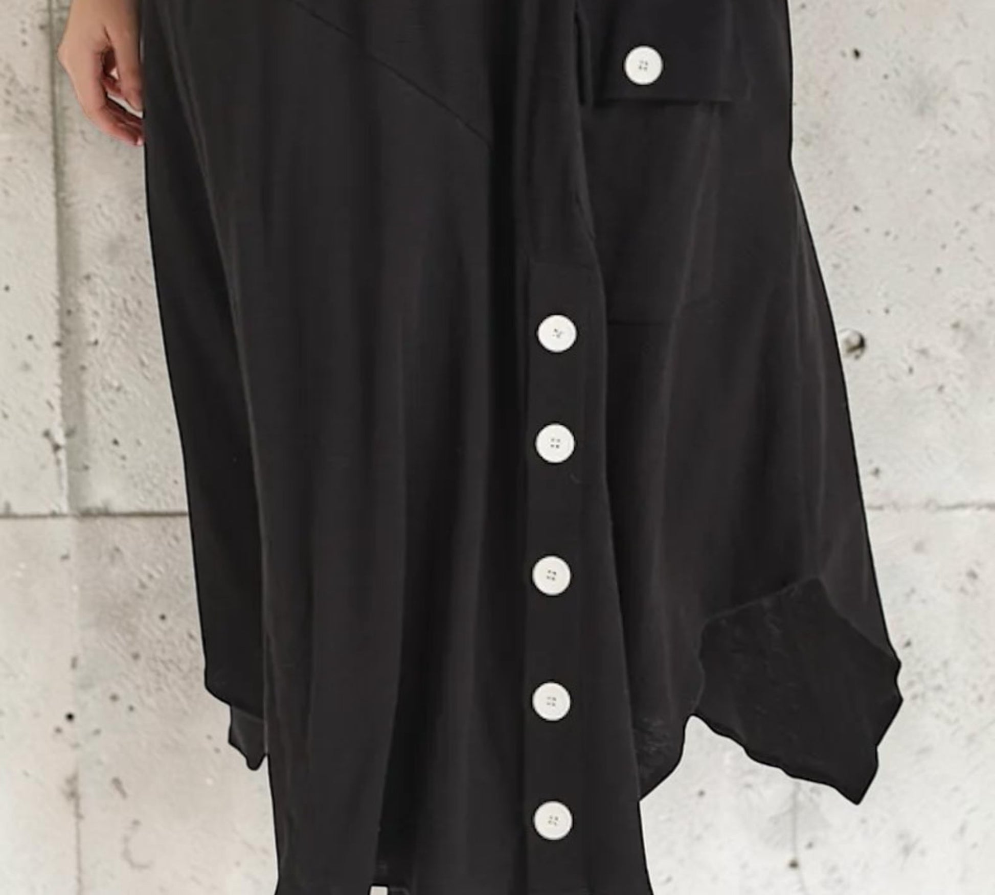 Plus Size Black Oversized Graphic Maxi Dress with Statement Buttons - Above the Crowd Boutique