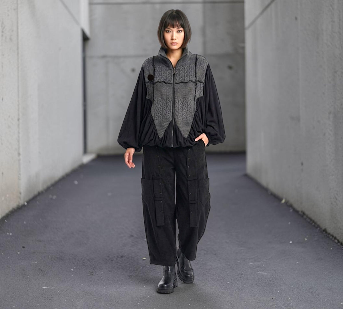 Utility Cargo Pants with Rivet And Strap Detail - Above the Crowd Boutique