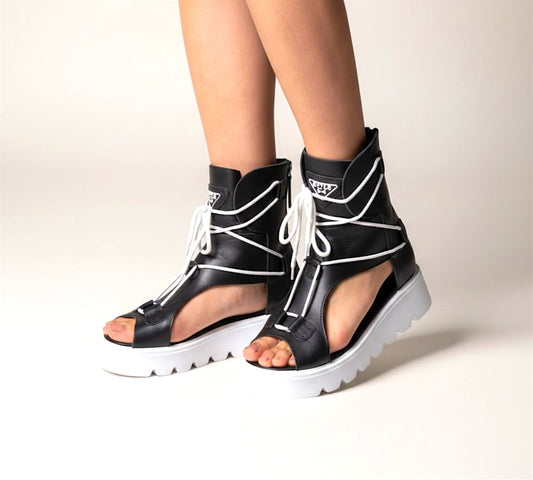 H-4 Avant-Garde Platform Sandals - Above the Crowd Boutique