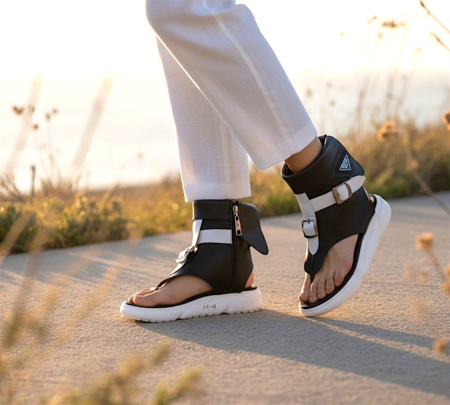 H-4 Avant-Garde Platform Sandals - Above the Crowd Boutique