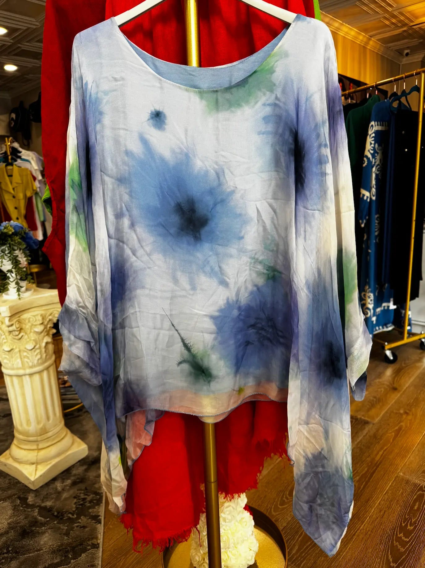 Hand-Dyed Bohemian Top | Unique European Style | Above The Crowd Boutique Karma