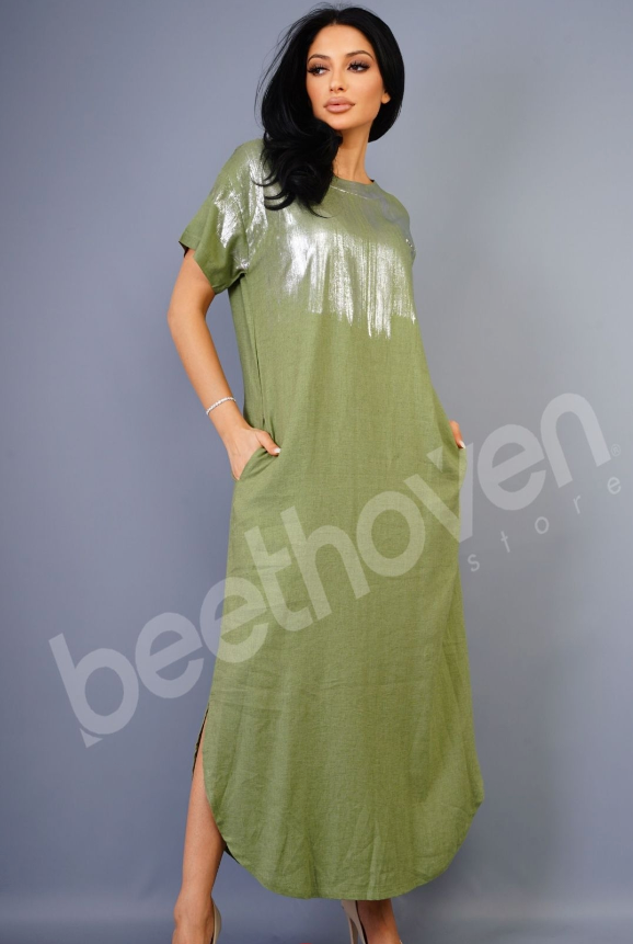 Beethoven Women Long Linen Dress SN4288 - Above The Crowd Boutique