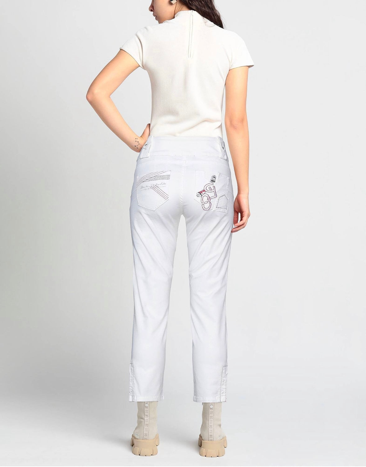 Elisa Cavaletti White Pants EJP206019902