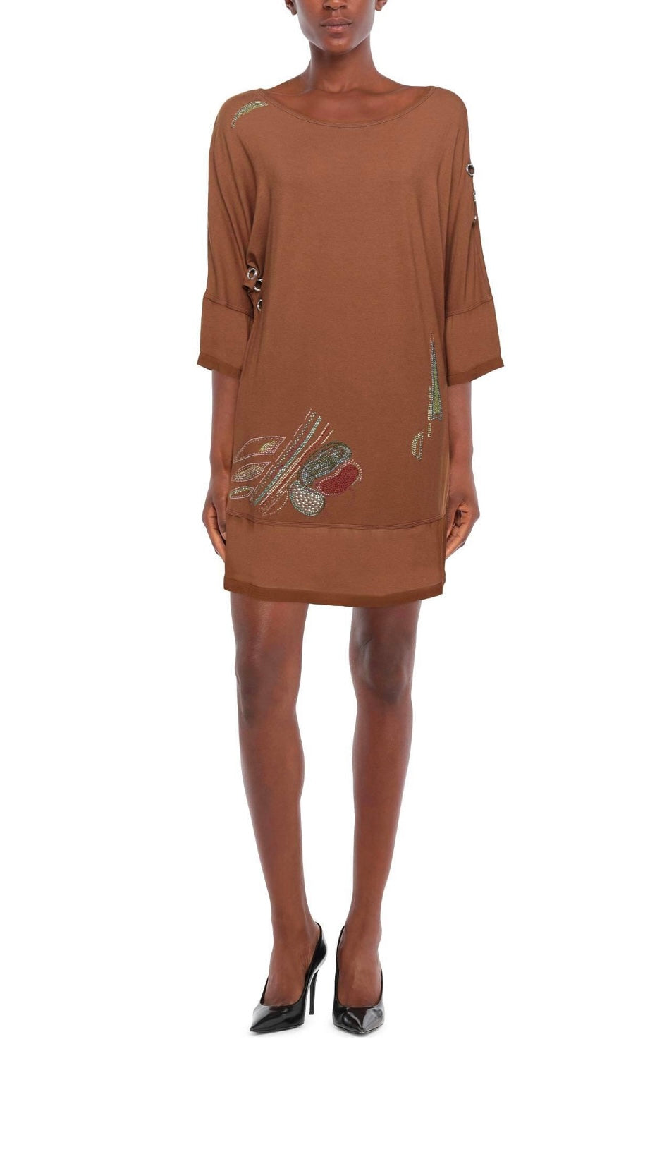 Elisa Cavaletti Brown Summer Dress