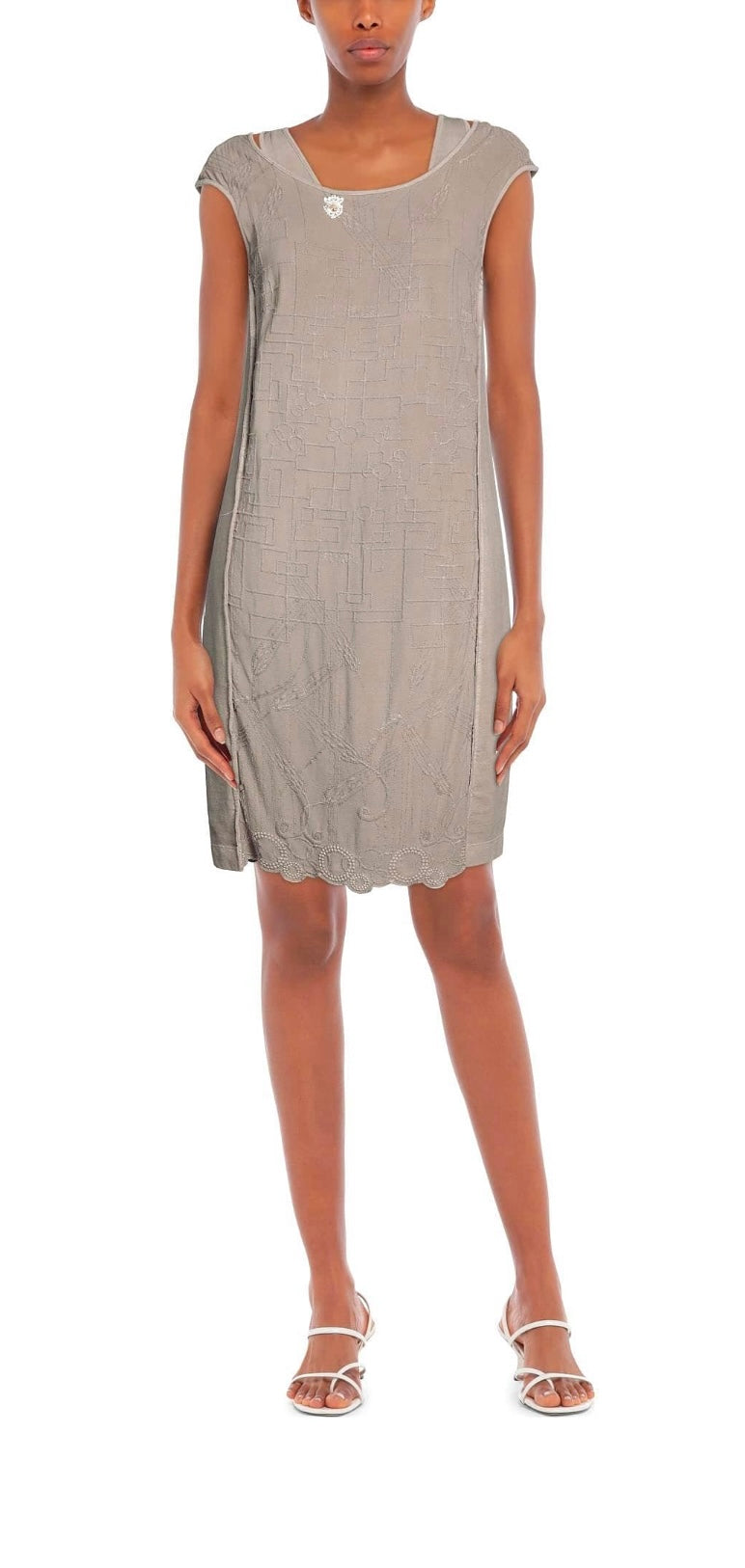 Elisa Cavaletti Dove Gray Sun Dress ELP192055901