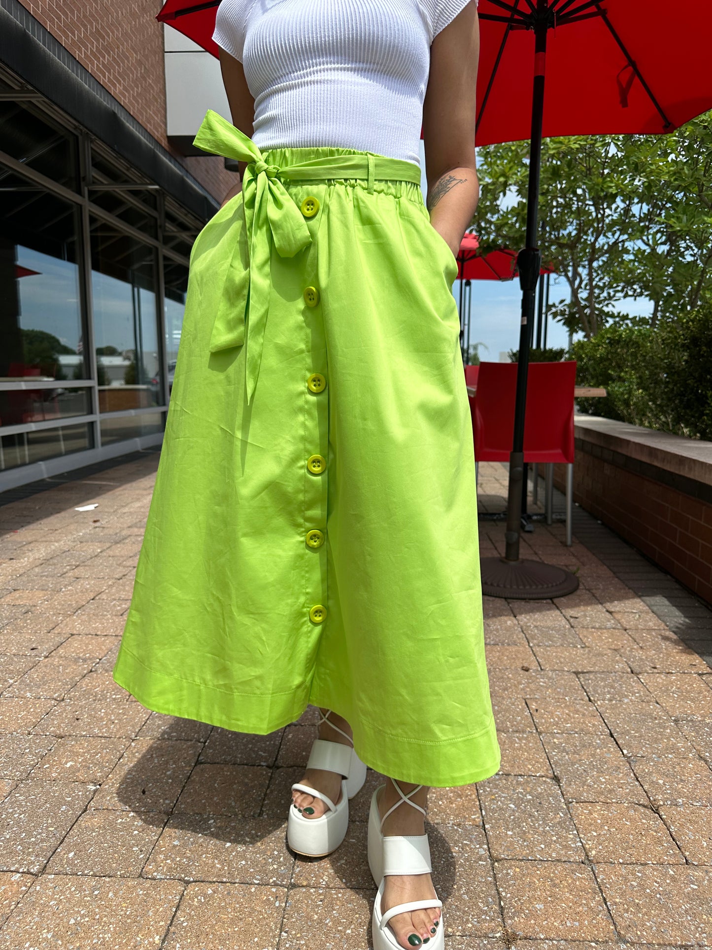 Bize Lime Green Skirt BZ5607