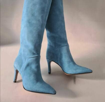 Italian Elegant Women's Suede Boots AZ Collection