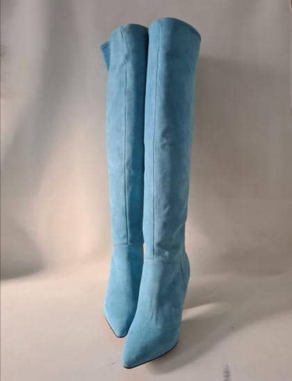 Italian Elegant Women's Suede Boots AZ Collection