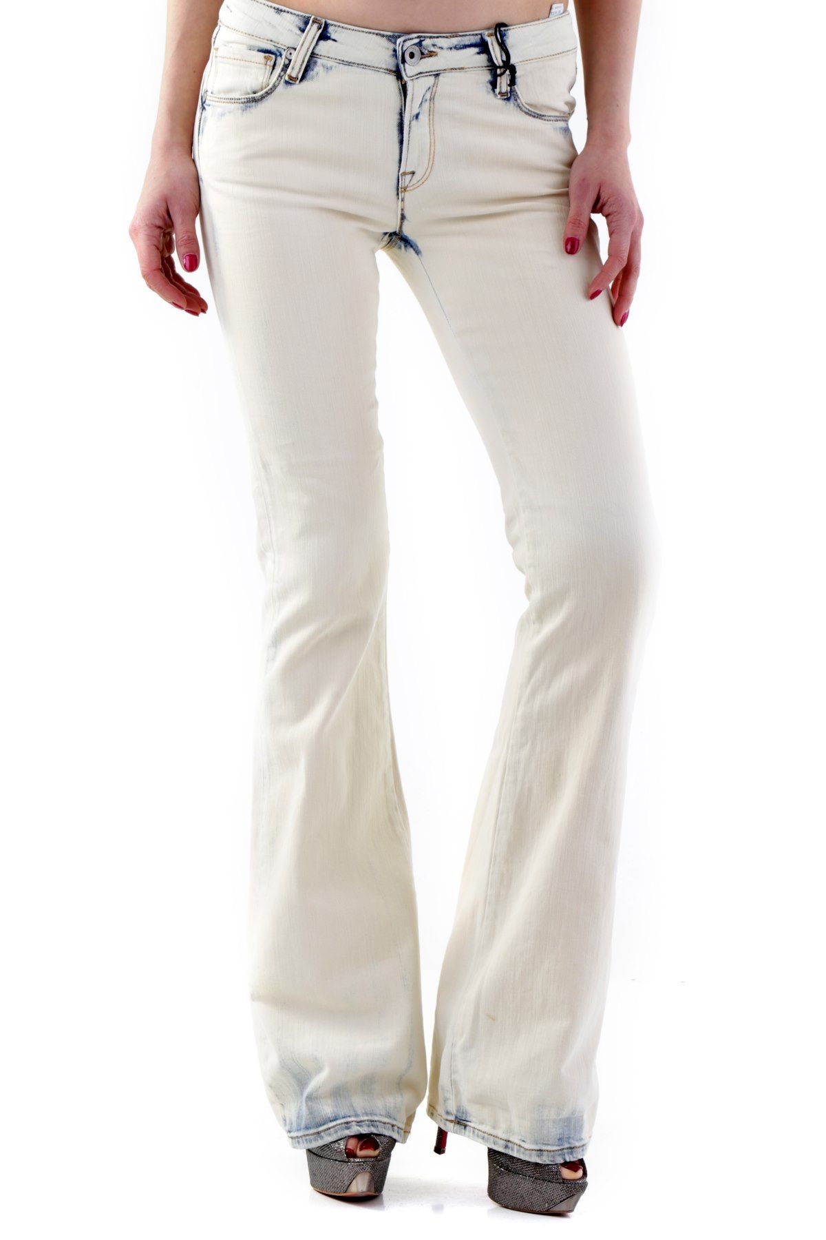 525 White Flare Jeans - Above The Crowd Boutique