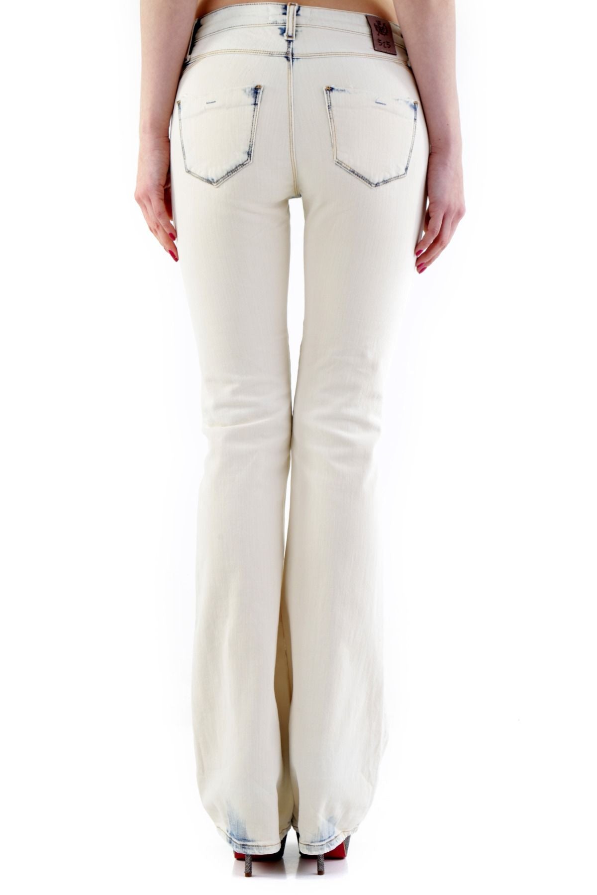 525 White Flare Jeans - Above The Crowd Boutique