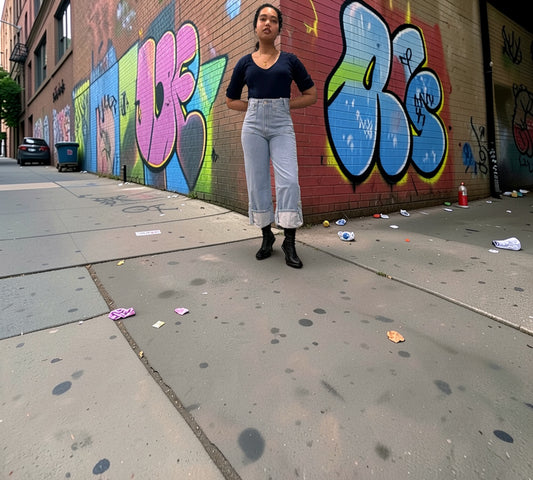 High Waisted, Button Cuff Jeans - Above the Crowd Boutique