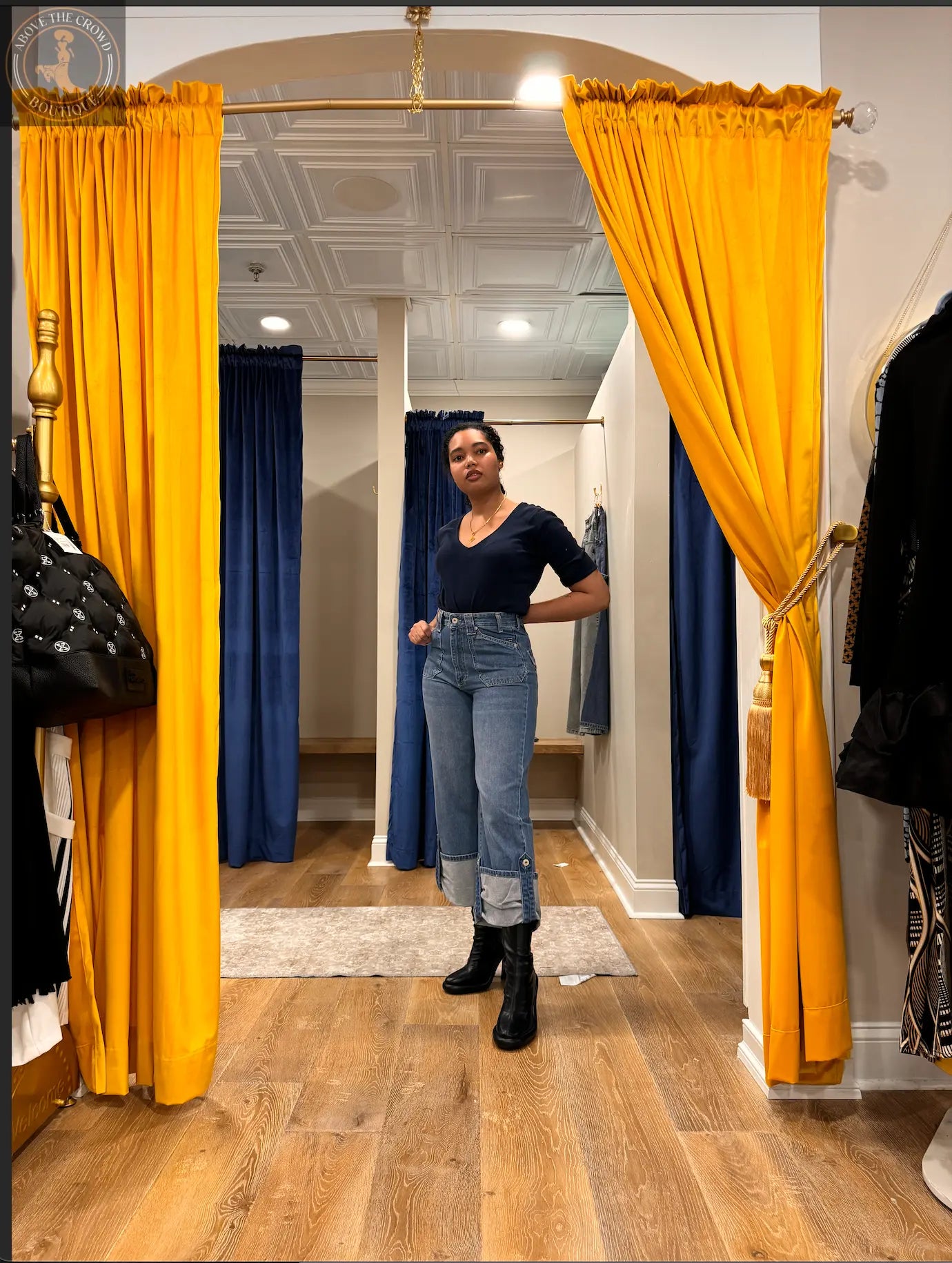 Just Casta Capri Jeans - High Waisted, Button Cuff - European Style Just Casta