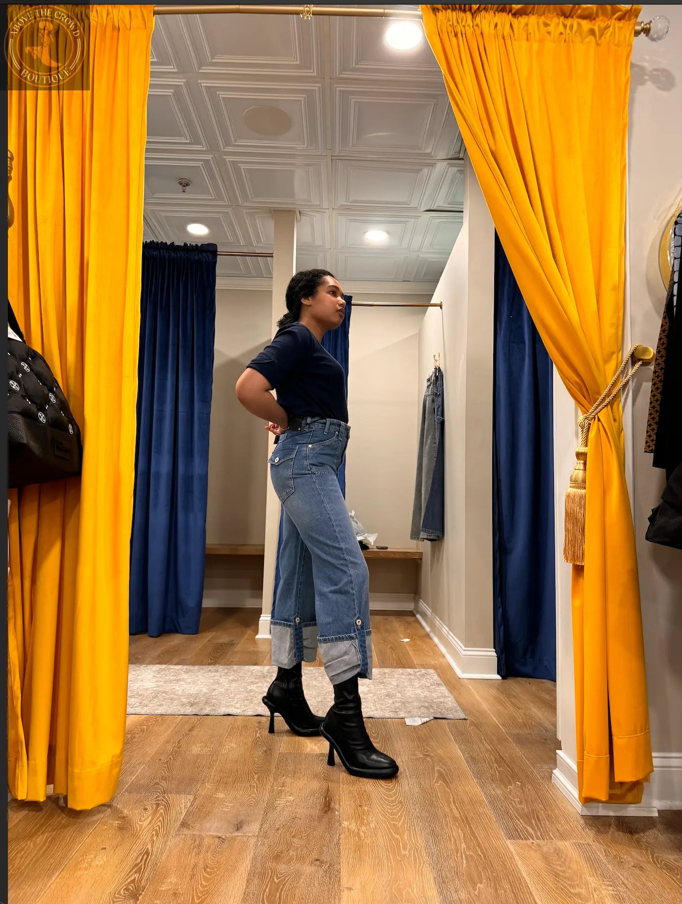 Just Casta Capri Jeans - High Waisted, Button Cuff - European Style Just Casta