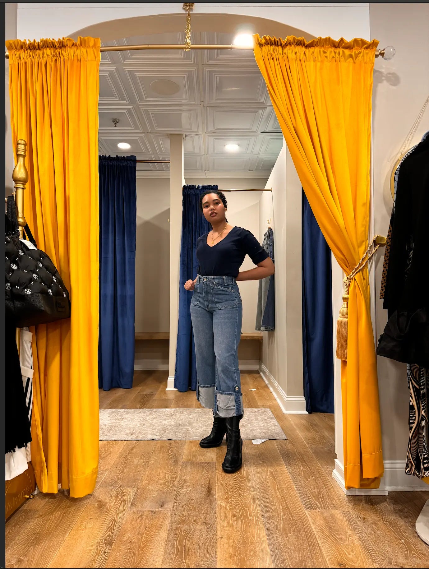 Just Casta Capri Jeans - High Waisted, Button Cuff - European Style Just Casta