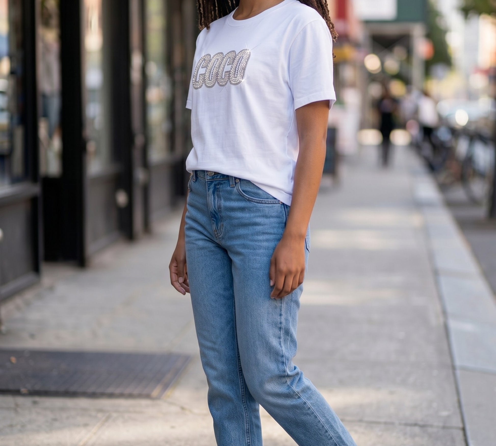 “COCO” Rhinestone Graphic T-Shirt - Above the Crowd Boutique