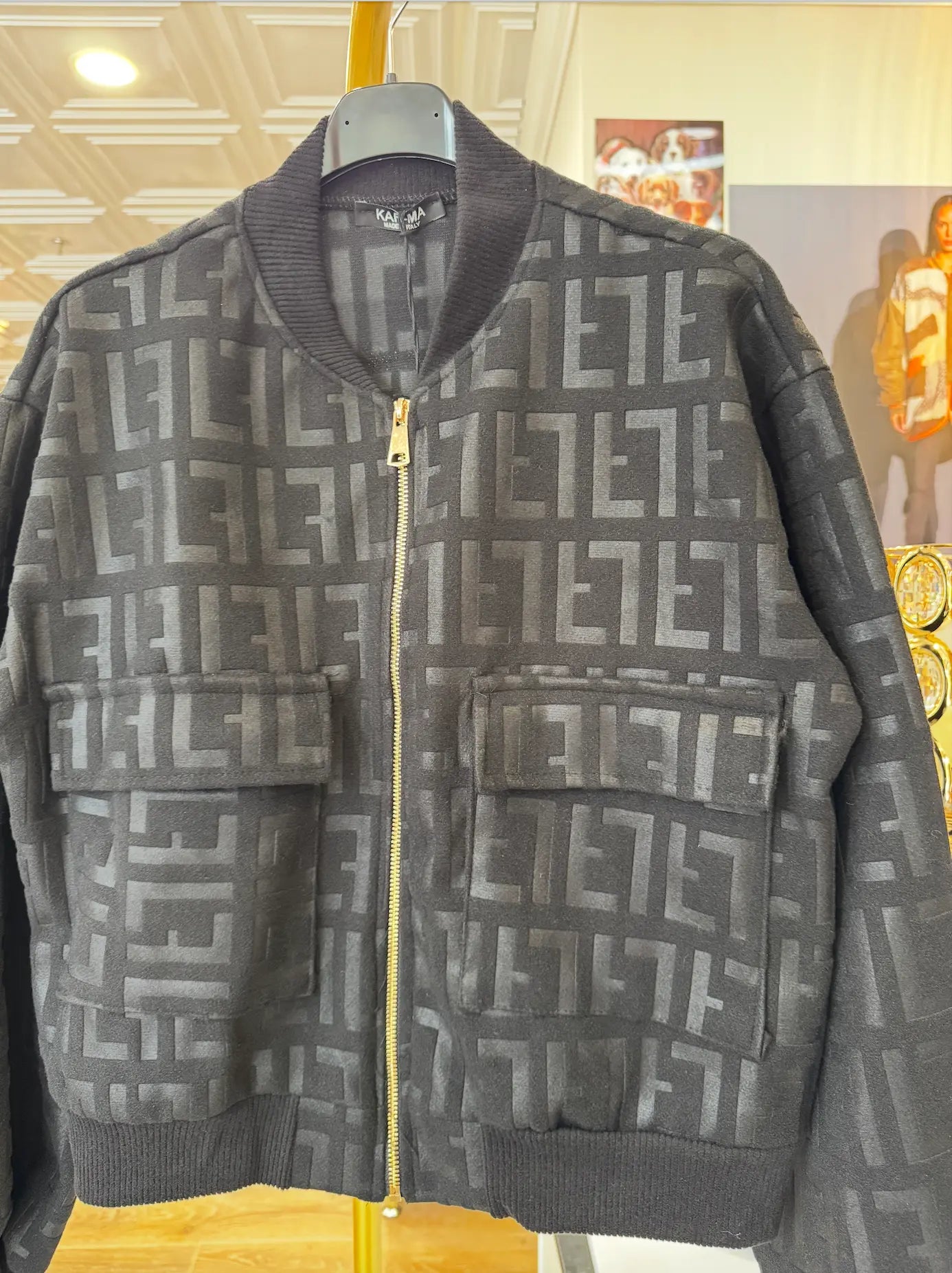 Karma Bomber Jacket – Black & Brown Karma