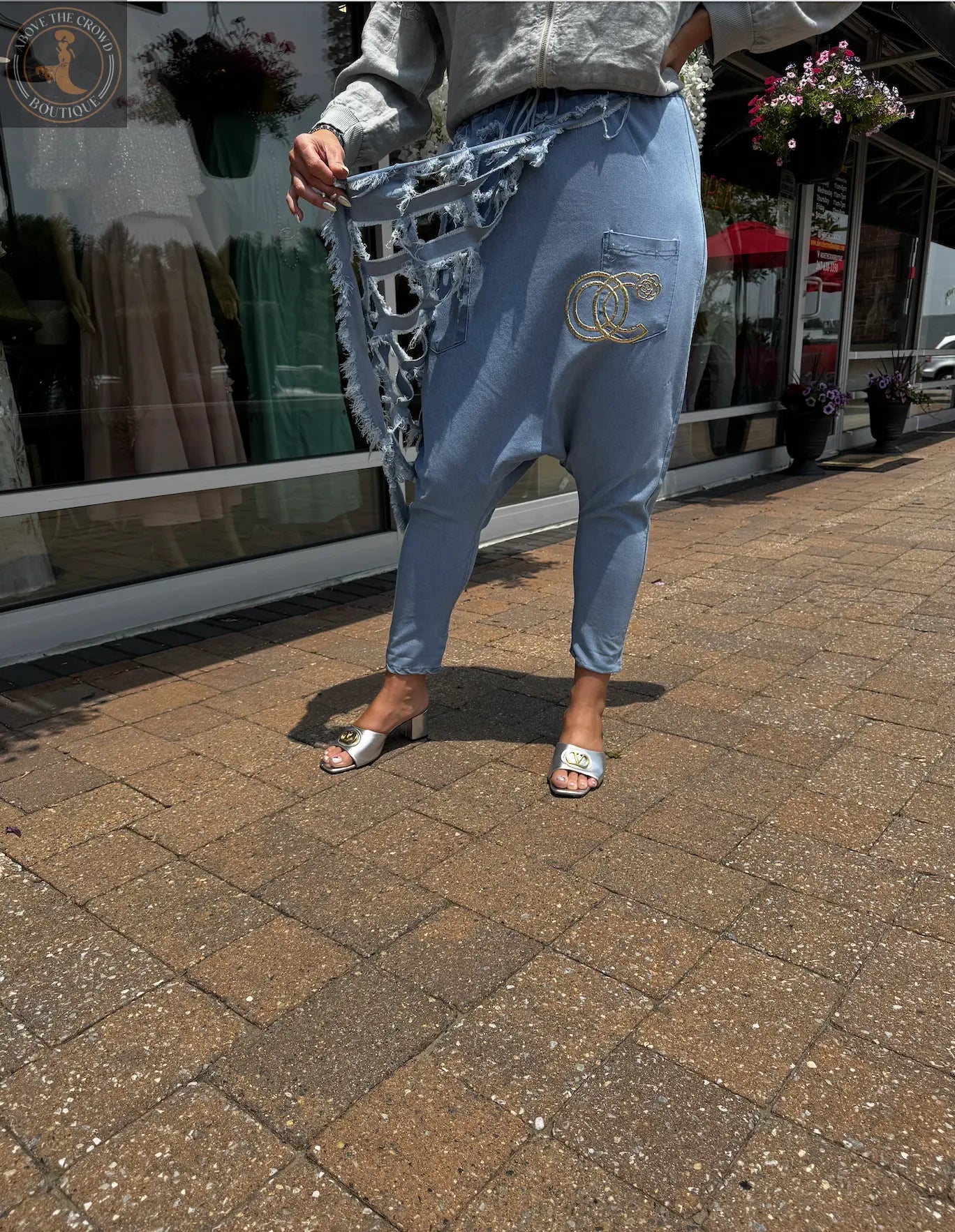 Karma Fringe Net Patch Cotton Pants Karma