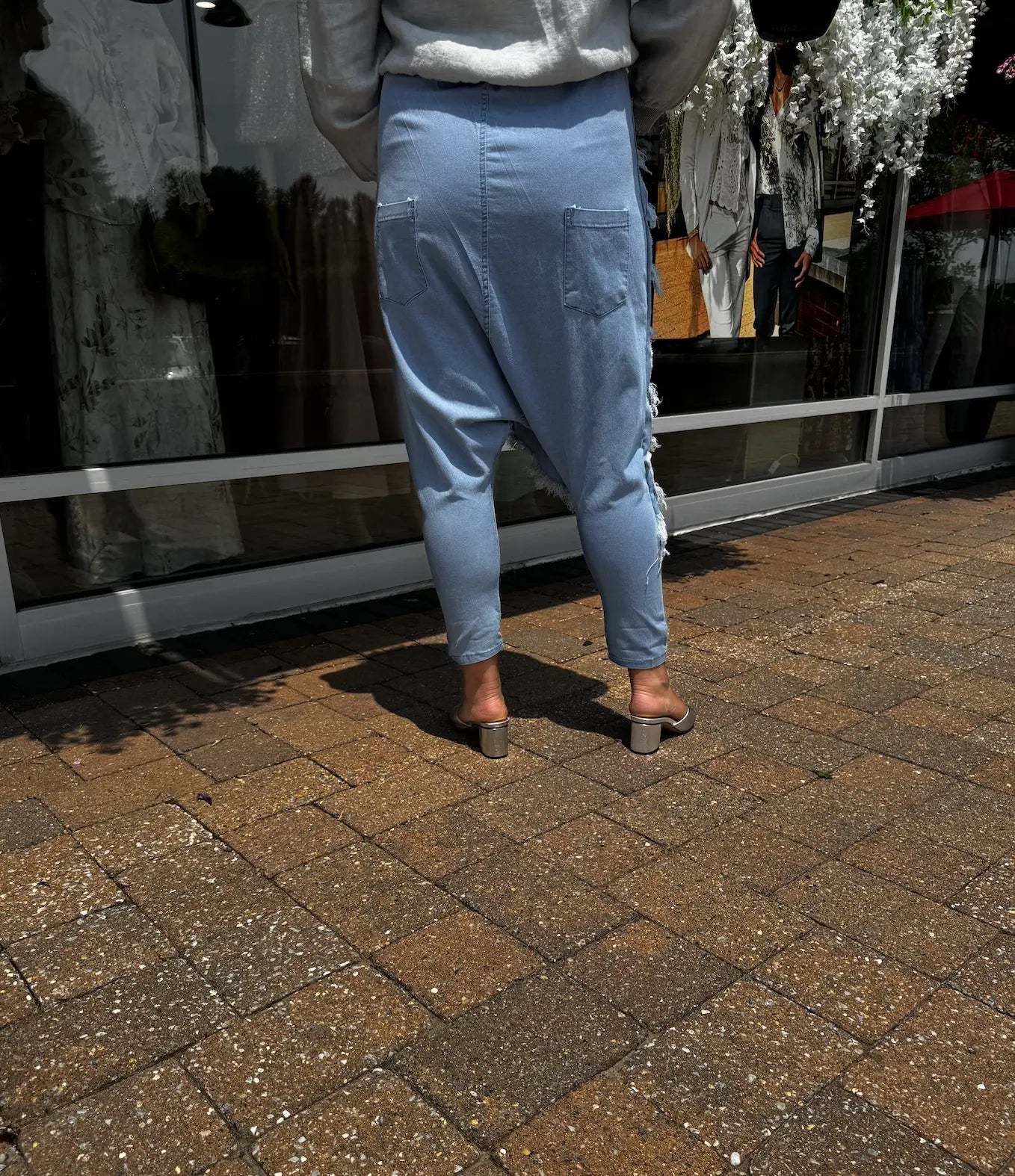 Karma Fringe Net Patch Cotton Pants Karma