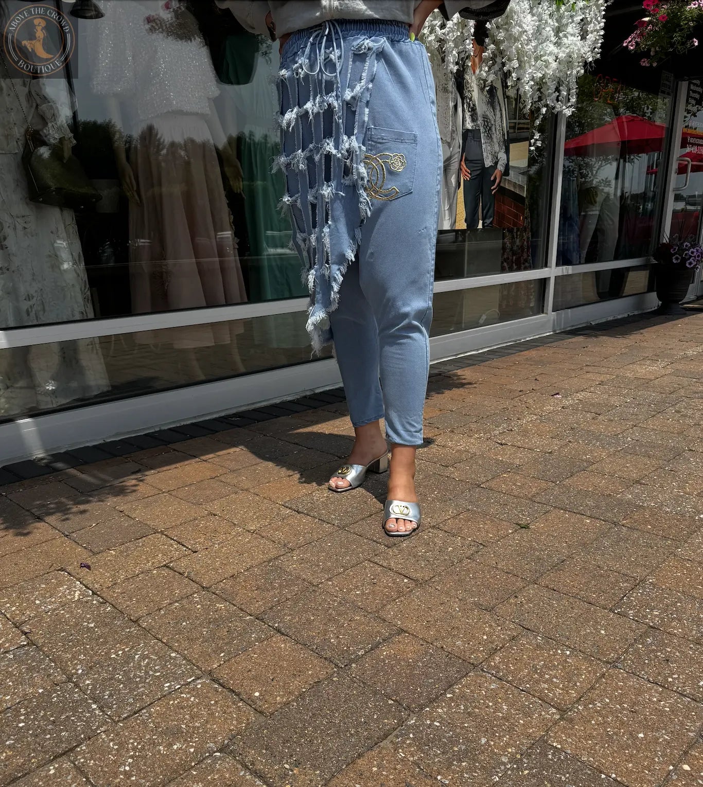 Karma Fringe Net Patch Cotton Pants Karma