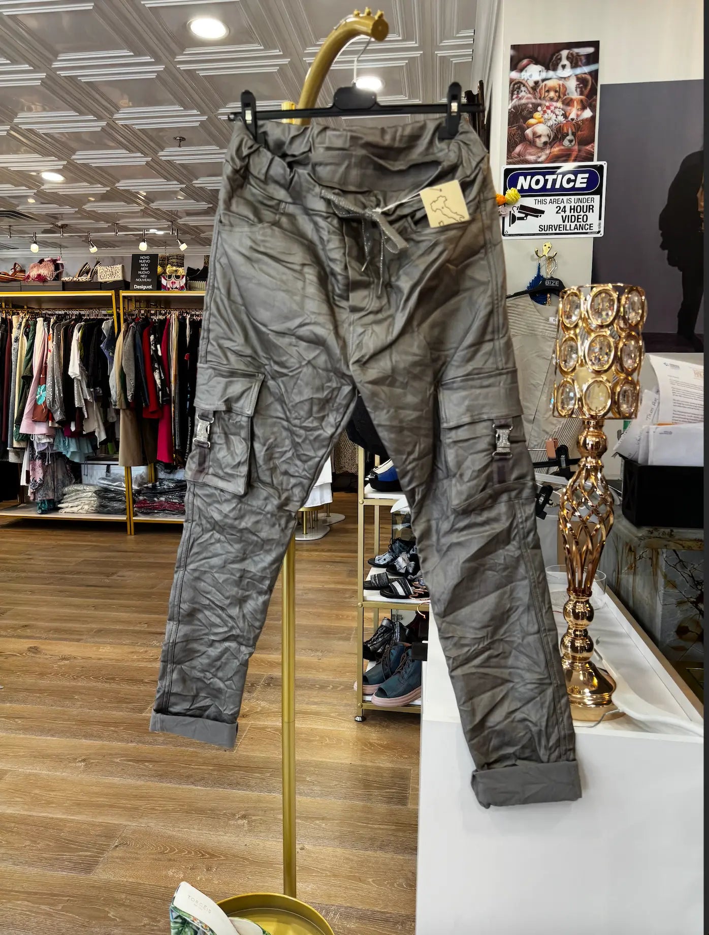 Karma Leather-Like Cargo Pants Karma