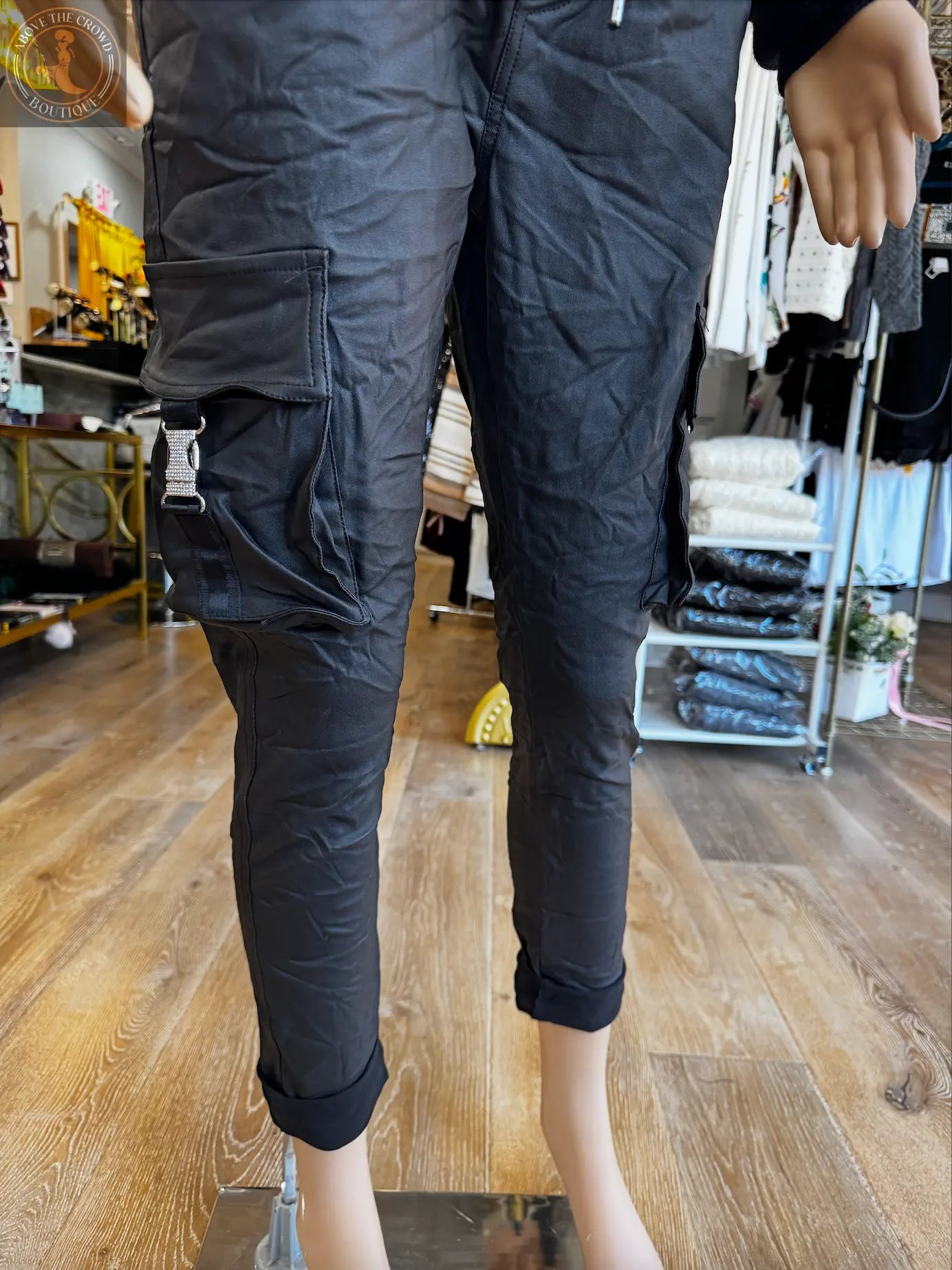 Karma Leather-Like Cargo Pants Karma