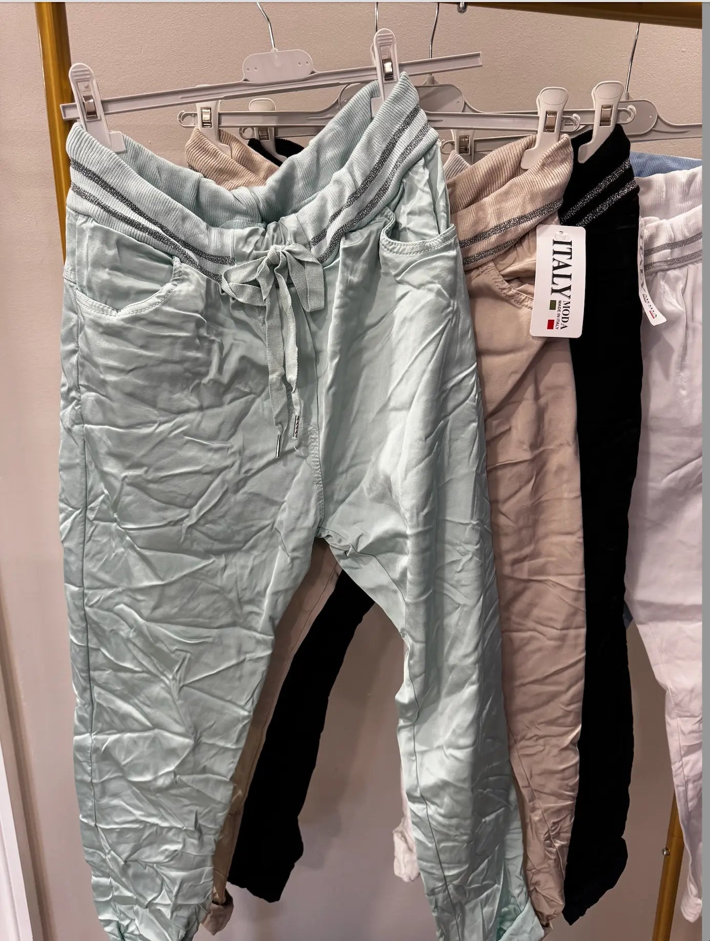 Karma Light Blue Viscose Jogger Pants Karma